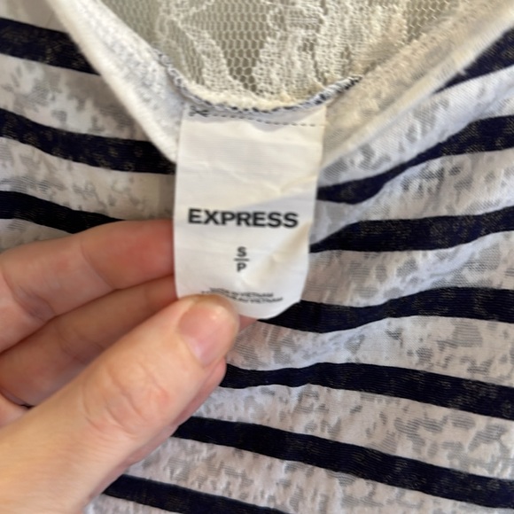 Express Striped Lace Top, NWOT, Size S - Picture 2 of 4